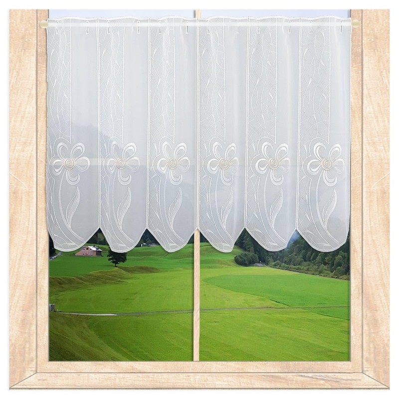Modern Flower Dreams - Window Curtain Flower Fine Flower Embroidery