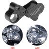 Diamond Tester,Hqdz Diamond Tester Pen+30X 60X Illuminated Jewelry Loupe Jewelry
