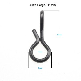 No-Knot Fast Snap 5/8/11 mm Quick Link No Knot Clip Speed Attach Fly/Lure Leader Snaps - 11mm (20pcs)