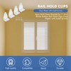 Blinds Hold Down Brackets 4 Pack, Clear Plastic Bottom Rail