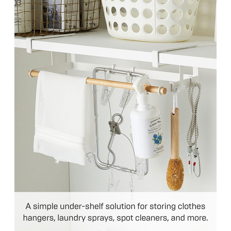 YAMAZAKI Home Tosca Under-Shelf Hanger Holder - Laundry Hanging Storage