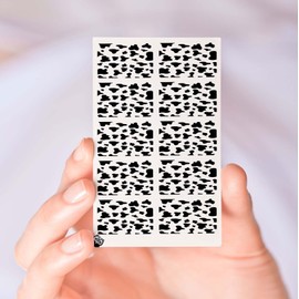 Cow Print Clear Vinyl (Cut, Peel, & Stick) Nail Designs