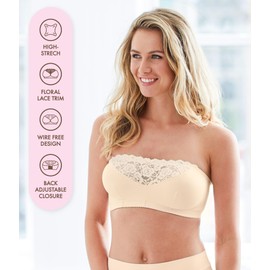 Carole Martin Women's Strapless Comfort Bra Beige 34