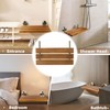 20 Inch Folding Teak Shower Bench - Wall Mounted Space-Saving