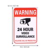 NUOBESTY 24 Hour Video Surveillance Sign Decal,Business Camera Alarm System
