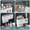 BHeadCat Toothbrush Holders Wall Mounted, Toothbrush Holder with Automatic Toothpaste