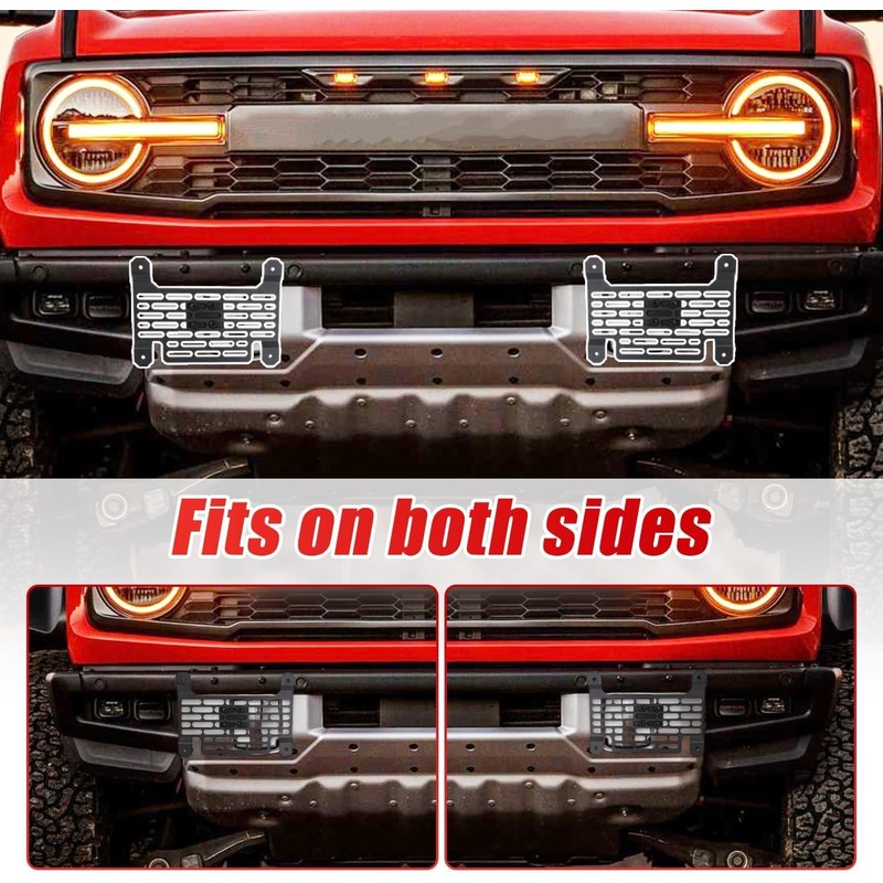 Front License Plate Holder Mount Compatible with 2021-2025 Ford Bronco
