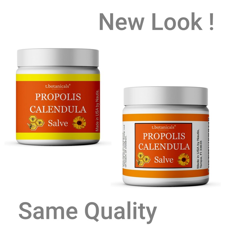 Propolis Calendula Salve, Skin Soothing Balm, Herbal Moisturizer, Made in