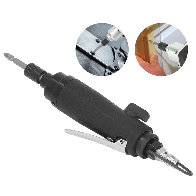 Pneumatic Screwdriver Noise Free Straight Handle Reversible Alloy Steel Industrial