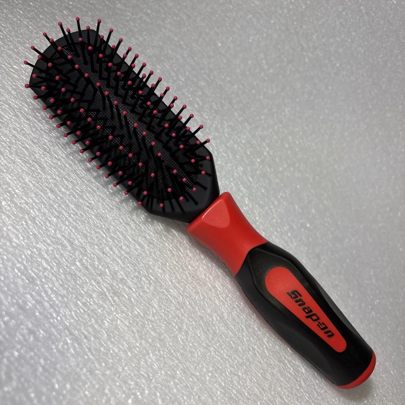 Snap On Tools Hair Brush Soft Grip handle inspired red/black