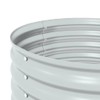 CHARMMA Garden Raised Bed Silver Galvanized Steel,Pots & Planters-45520