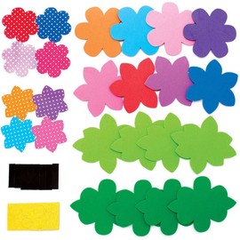 Baker Ross FC728 Flower Mix and Match Magnet Kits - Pack of 8, Fridge Magnets for Kids, Kids Crafts, Foam Craft