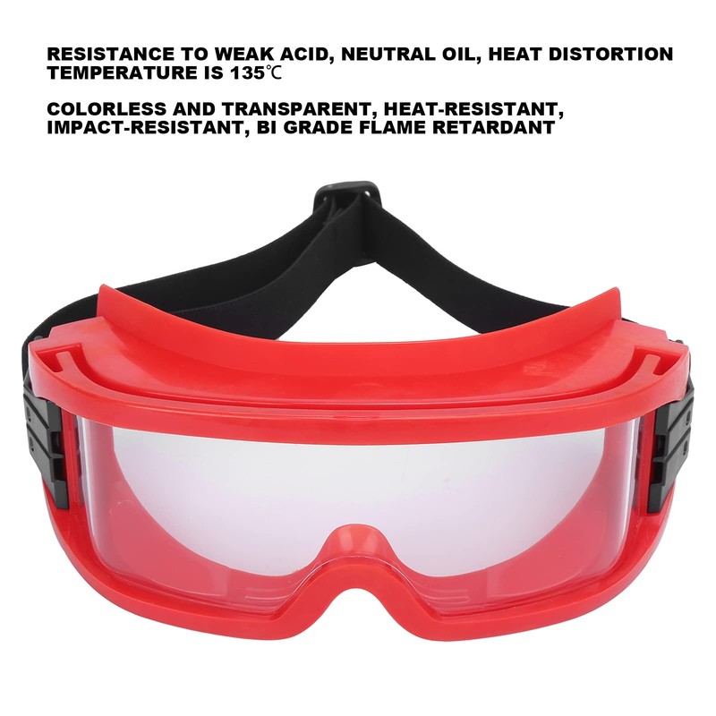Cyrank Safety Goggles, Scratch Resistant Antiflaming Fireproof Heat Protective Safety