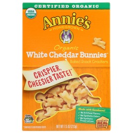 Annie's Homegrown Organic White Cheddar Bunnies Crackers, Non GMO, No Artificial Flavors, 7.5 Ounces (Pack Of 3)