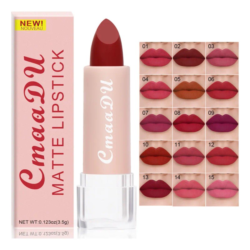 Cmaadu 1 Pieza Labial Mate Hidratante Fácil De Aplicar