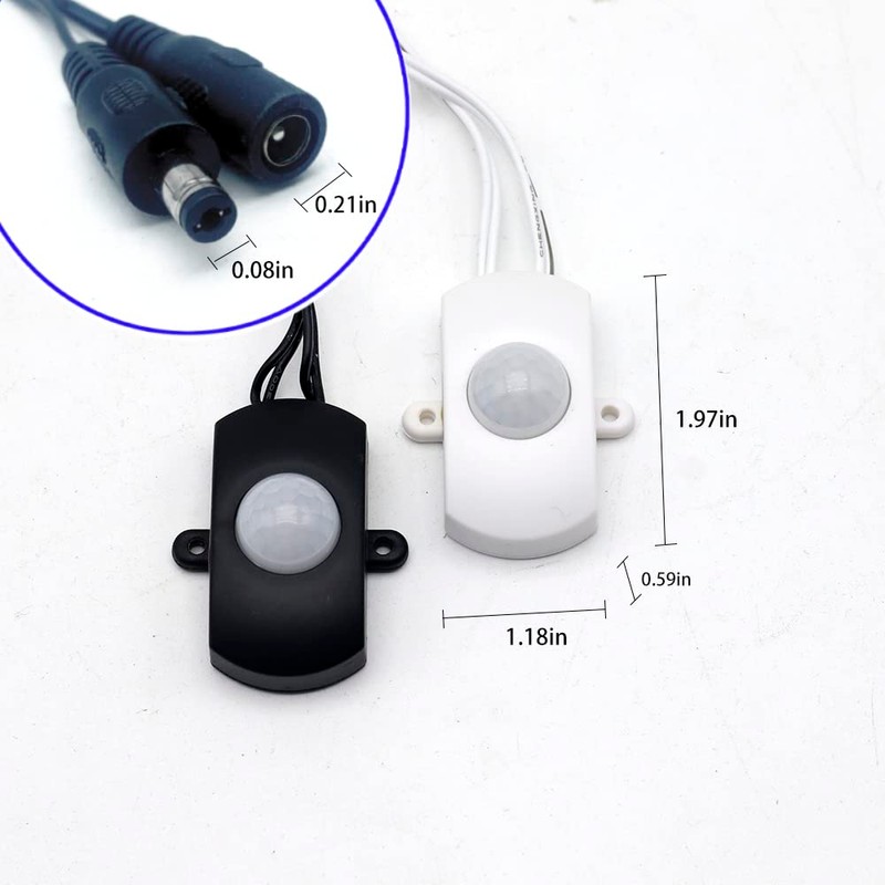 DC 5V-24V 5A PIR Motion Sensor, LED Light Induction Switch,