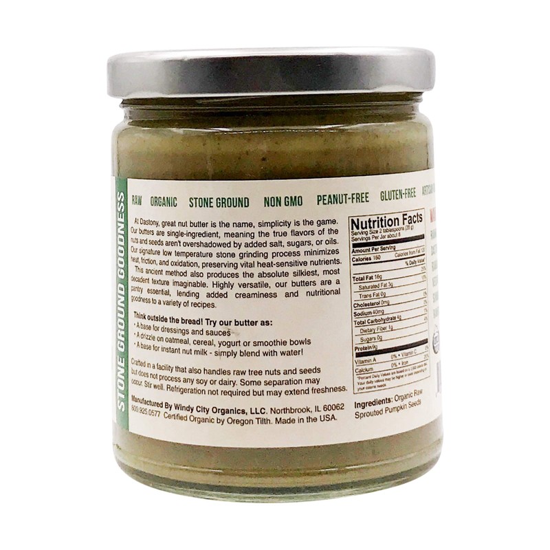 Dastony, Pumpkin Butter Sprouted Organic, 8 Ounce