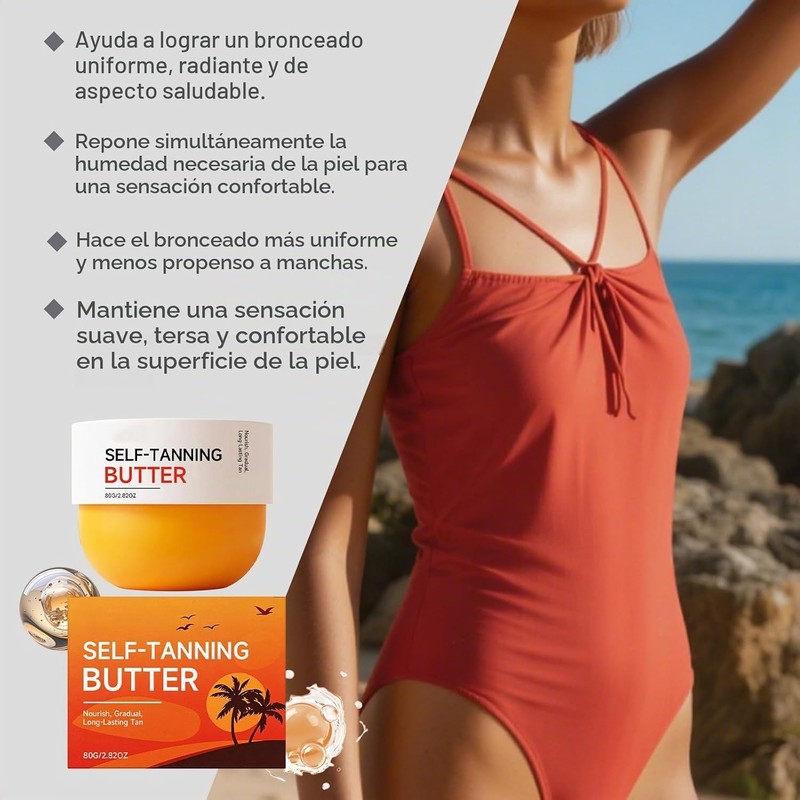 Bluemega Crema Bronceadora para Piel de Color Bronce