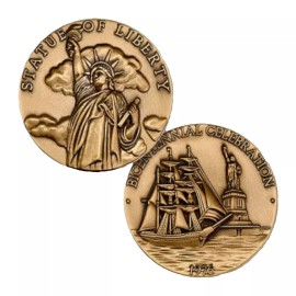 STATUE OF LIBERTY NATIONAL MONUMENT LADY LIBERTY CHALLENGE COIN