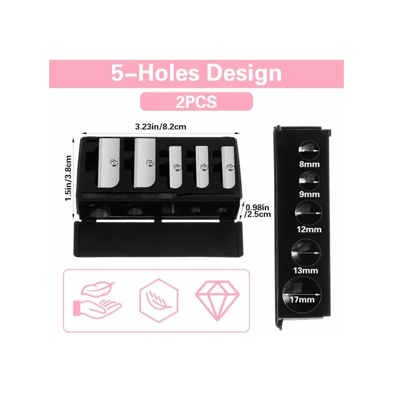 여성용 울리가이 2 PCS 5 홀 메이크업 펜슬 샤프너 립