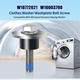 Vanshly W10772621 W10003790 Clothes Washer Washplate Bolt Screw Compatible With Whirlpool Kenmore Maytag Washe