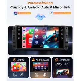4Core 4G+64G Android Car Radio for Jeep Wrangler JK 2007-2018, Compass Patriot Dodge RAM 1500/2500 2009-2012, Touchscreen Car Stereo Wirelss Carplay Android Auto GPS Navigator WiFi Backup Camera