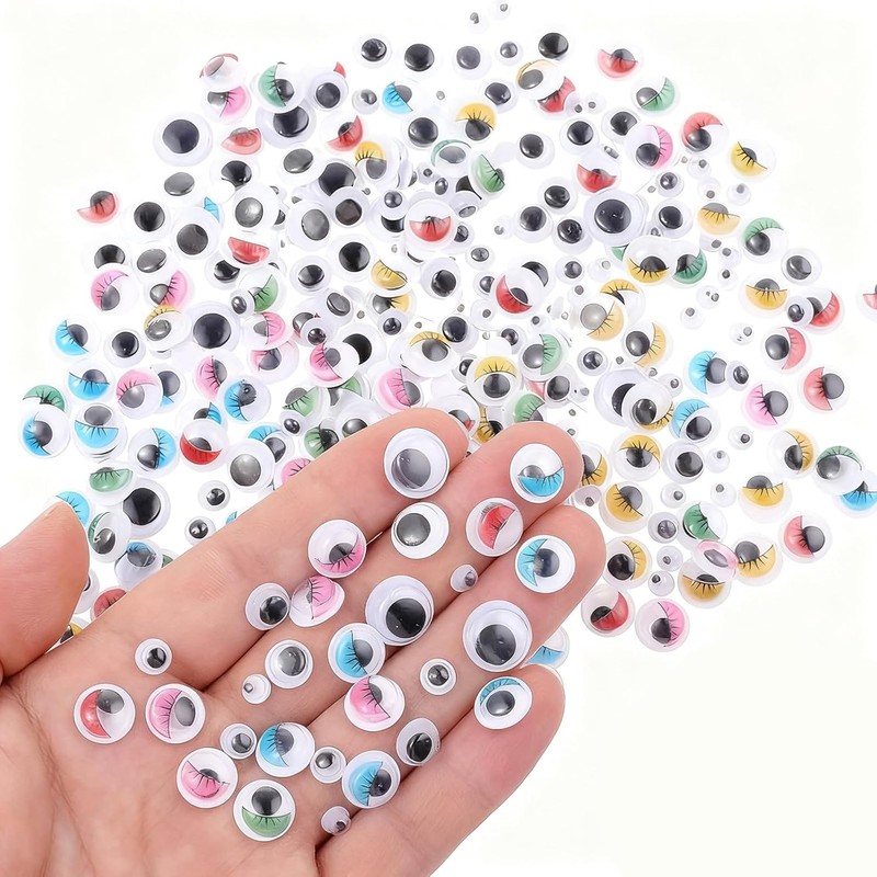 750 Ojos Móviles Autoadhesivos de Plástico para Manualidades y Peluches