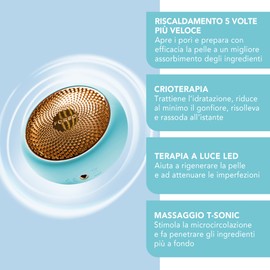 FOREO UFO 2, trattamento maschera LED viso, trattamento viso con LED a spettro completo, termoterapia, crioterapia, massaggiatore viso, miglior assorbimento dei prodotti di skincare, Mint