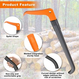 Dolibest 28" Pickaroon Logging Tool, Heavy Duty All Steel Log Hook - Comfortable Grip Handle for Wood Splitting, Landscaping & Camping, All-Weather Forestry & Firewood Tool, Landscaping & Camping