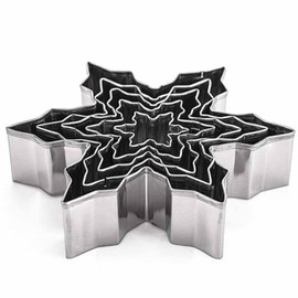 Winter Snowflake Cookie Cutter Set - 5 Piece - Stainless Steel