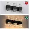 MELUCEE Modern LED Bathroom Lights Over Mirror 24W Dimmable Crystal
