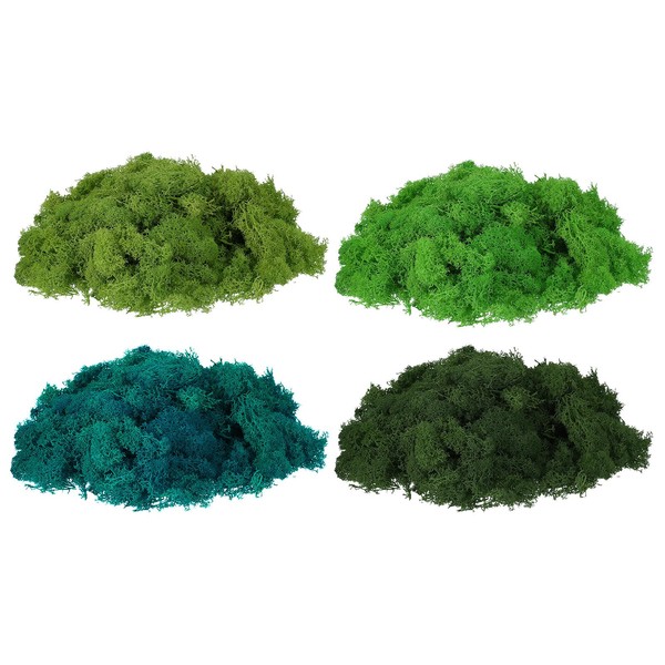 uxcell Preserved Reindeer Moss, 14oz Fake Moss for Crafts Artificial