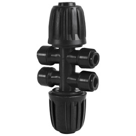 TTioDri 1/2 Inch to 1/4 Inch Drip Irrigation Fittings, 8 Pack Push-to-Fit 1/2" (1/2" ID x 0.65" OD) to 1/4" Drip Line Reducing Tee 1/2" x 1/4" 6 Way Splitter Connectors for Garden Irrigation System