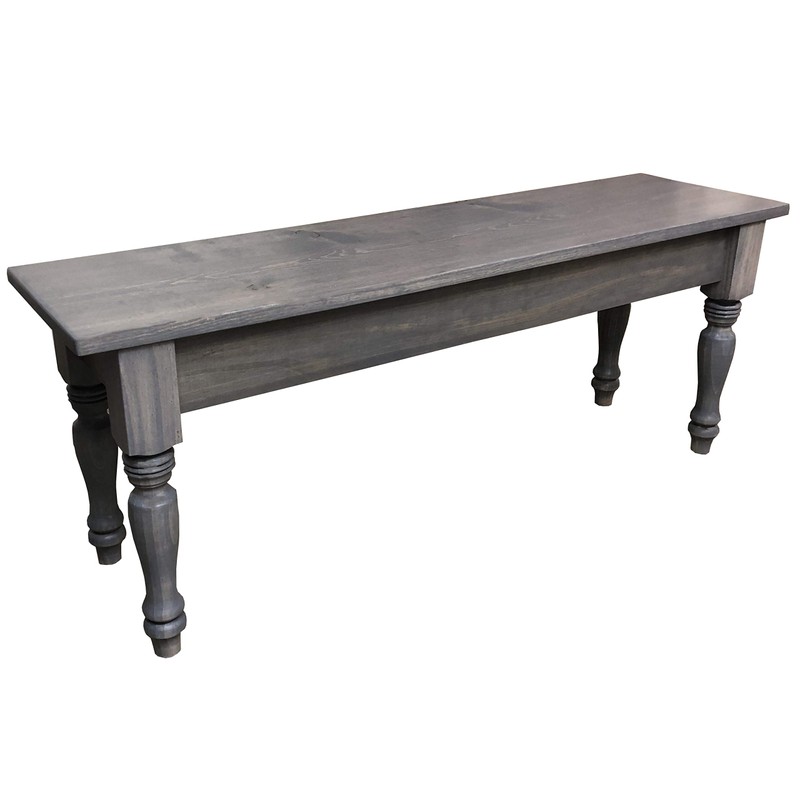 Ezekiel and Stearns Driftwood Grey English Farmhouse Bench (48)