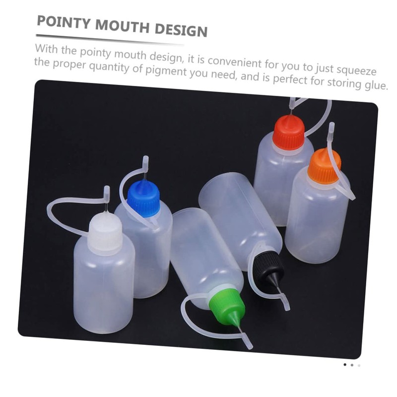Gatuida 25Pcs Precision Applicator Bottles for Pigment and Glue Squeeze