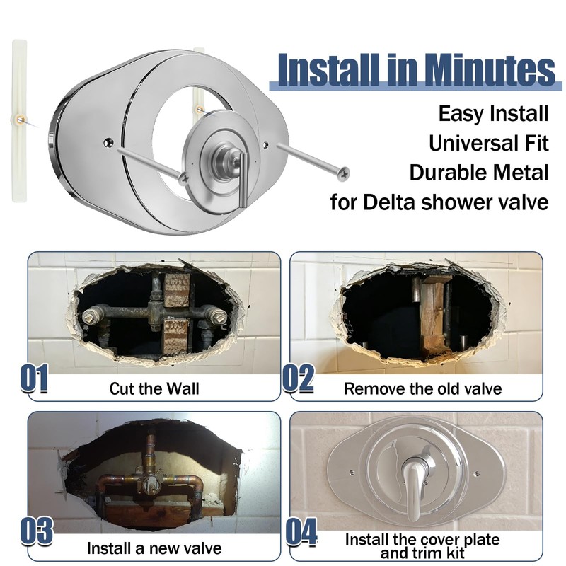 RP29827 Shower Remodel Cover Plate for Delta & Moen Shower