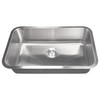 MSI 30 Inch Undermount Single Bowl 18 Gauge Stainless Steel