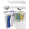 Wall Mounted Drying Rack 40",Laundry Drying Rack Collapsible, Retractable Clothes
