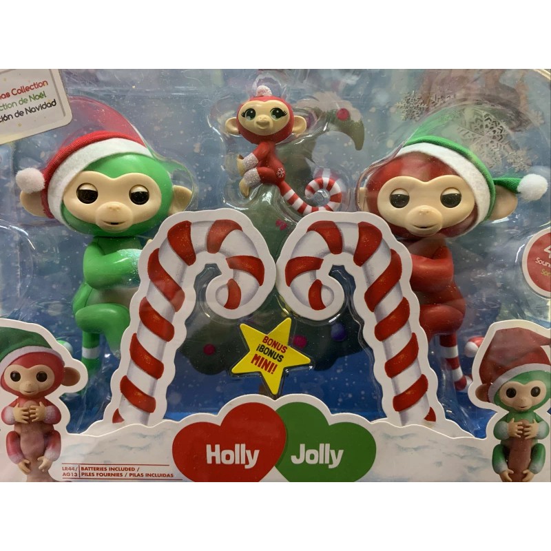 WowWee NIP HOLLY & JOLLY CHRISTMAS FINGERLINGS TOY PLUS BONUS