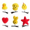 6pcs Funny Cartoon Plush Duck Chicken Dog Rabbit Star Hair