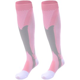 Dress Cici Pink Running Compression Socks for Men And Women, Asia Size L