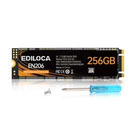 EDILOCA EN206 SSD 256GB M.2 2280 with 3D TLC NAND Flash SATA III 6Gbps Error Correction Low Power Consumption Shock Resistant Internal SSD Ediloca 3-Year Warranty (256GB)