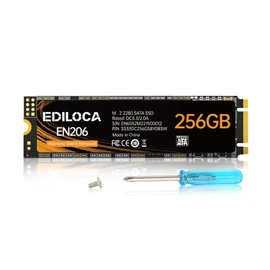 EDILOCA EN206 SSD 256GB M.2 2280 with 3D TLC NAND Flash SATA III 6Gbps Error Correction Low Power Consumption Shock Resistant Internal SSD Ediloca 3-Year Warranty (256GB)