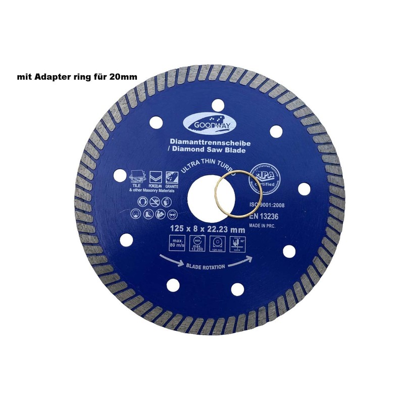 Professional Diamond Cutting Disc Ultra Thin Diameter 125 mm x