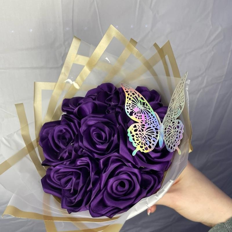 handmade Mini ribbon flower bouquets (read description for sizing) -