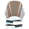 Universal Motorcycle Windshield Wind Deflector Screen W/Mounting Bracket for 5‑7inTawny