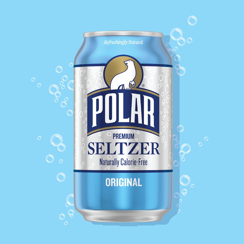 Polar Seltzer Water Original, 12 fl oz cans, 18 pack