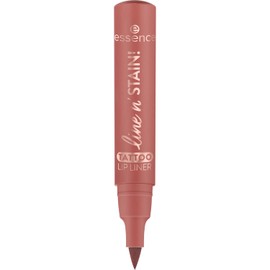 essence line n' STAIN! TATTOO LIP LINER, 02, brown, long-lasting, defining, colouring effect, colour-intensive, pack of 3 (3x2.5ml)
