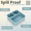 Silicone Bento Box 3 Compartment Lunch Containers,Reusable Lunch Box Containers