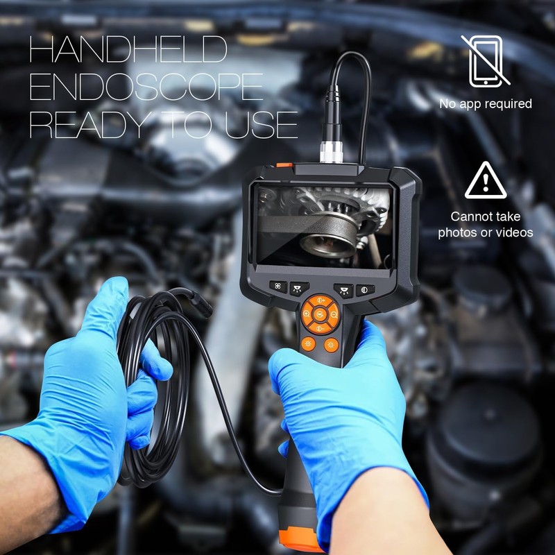 Endoscope Camera with Light, 8mm IP67 Waterproof Borescope Inspection Camera,